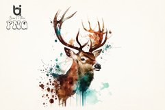 Deer Boho watercolor sublimation Bundle, PNG Design Product Image 3