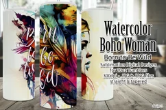 Born to Be Wild Tumbler, Boho Tumbler, Watercolor Tumbler Product Image 1