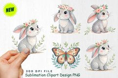 Watercolor Boho Woodland Animals Clipart Product Image 1