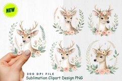 Watercolor Boho Woodland Animals Clipart Product Image 1