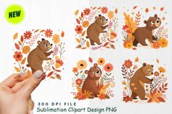Watercolor Boho Woodland Animals Clipart Product Image 1