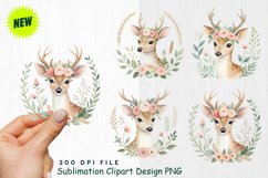 Watercolor Boho Woodland Animals Clipart Product Image 1