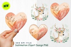 Watercolor Boho Woodland Animals Clipart Product Image 1