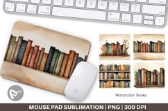 Mouse Pad Watercolor Books Product Image 1