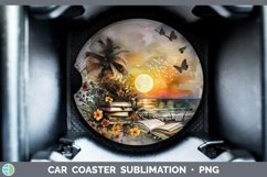 GorgeousWatercolor Books Car Coaster design.