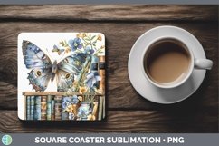 GorgeousWatercolor Books Square Coaster design.