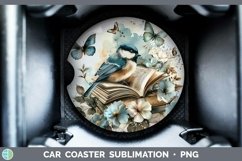 GorgeousWatercolor Books Car Coaster design.