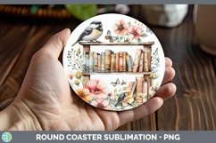GorgeousWatercolor Books Round Coaster design.