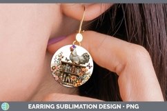 GorgeousWatercolor Books Round Earrings design.