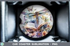 GorgeousWatercolor Books Car Coaster design.