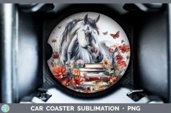 GorgeousWatercolor Books Car Coaster design.