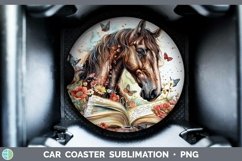 GorgeousWatercolor Books Car Coaster design.