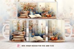 Watercolor Books Mug Wrap Sublimation Designs, 3d Mug, Books Png