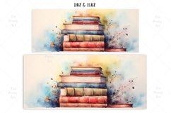 Watercolor Books Mug Wrap Sublimation Designs, 3d Mug, Books Png