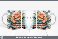 GorgeousWatercolor Books Mug Wrap design.