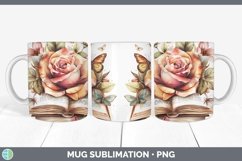 GorgeousWatercolor Books Mug Wrap design.