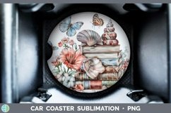 GorgeousWatercolor Books Car Coaster design.