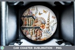 GorgeousWatercolor Books Car Coaster design.