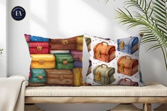Watercolor Books Shaped Like Treasure Chests Digital Paper Product Image 2
