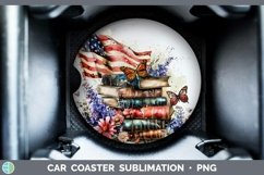 GorgeousWatercolor Books Car Coaster design.