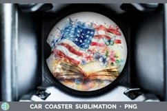GorgeousWatercolor Books Car Coaster design.