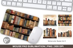 Mouse Pad Watercolor Books Product Image 1
