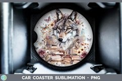 GorgeousWatercolor Books Car Coaster design.