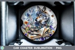 GorgeousWatercolor Books Car Coaster design.