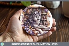 GorgeousWatercolor Books Round Coaster design.