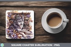 GorgeousWatercolor Books Square Coaster design.