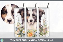 GorgeousWild Flowers Border Collies Tumbler design.