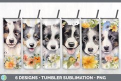 Bundle of six Wild Flowers Border Collies Tumbler designs.