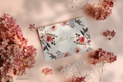 Watercolor Red and Blush Flowers Clipart Set Product Image 8