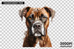 Watercolor Boxer Dog Clipart, Boxer Dog PNG Digital Download, Pet Portrait Sublimation Design, Dog Lover Clipart for Crafts, Boxer Dog Wall Art Printable, Hand Painted Dog Clipart PNG, Watercolor Dog Sublimation PNG, Cute Pet Portrait Digital Art, Boxer D