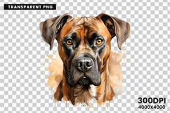 Watercolor Boxer Dog Clipart, Boxer Dog PNG Digital Download, Pet Portrait Sublimation Design, Dog Lover Clipart for Crafts, Boxer Dog Wall Art Printable, Hand Painted Dog Clipart PNG, Watercolor Dog Sublimation PNG, Cute Pet Portrait Digital Art, Boxer D