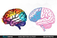 Watercolor Brain Graphic Clipart Product Image 1