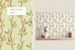 Watercolor Branches Seamless Pattern Product Image 2
