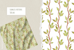 Watercolor Branches Seamless Pattern Product Image 3