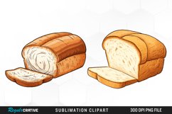Watercolor Bread Clipart Product Image 1