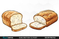 Watercolor Bread Clipart Product Image 1