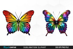 Rainbow Butterfly PNG Set Clipart Product Image 1