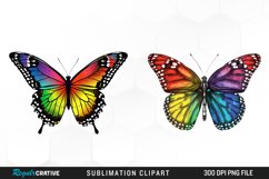 Rainbow Butterfly PNG Set Clipart Product Image 1