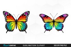 Rainbow Butterfly PNG Set Clipart Product Image 1