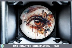 GorgeousWatercolor Car Coaster design.
