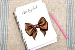 Watercolor Brown Satin Bow Clipart Bundle Product Image 4