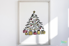 Watercolor Brush Doodle Christmas Product Image 2