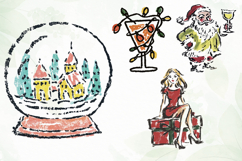 Watercolor Brush Doodle Christmas Product Image 1