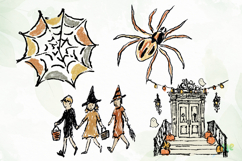Watercolor Brush Doodle Halloween Product Image 1