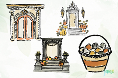 Watercolor Brush Doodle Halloween Product Image 1