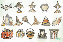 Watercolor Brush Doodle Halloween Product Image 2